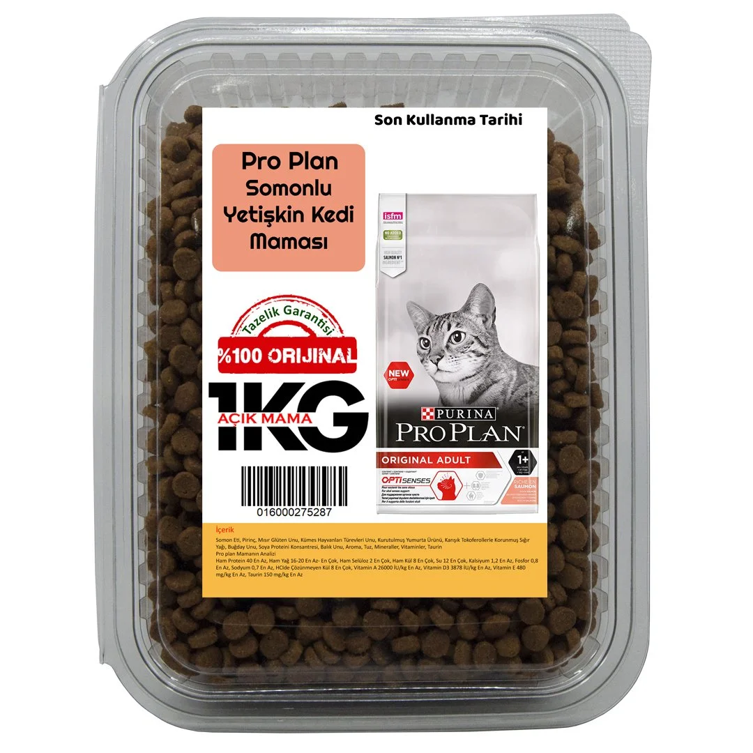Pro Plan Adult Somonlu Yetişkin Kedi Maması 1 Kg (AÇIK PAKET)