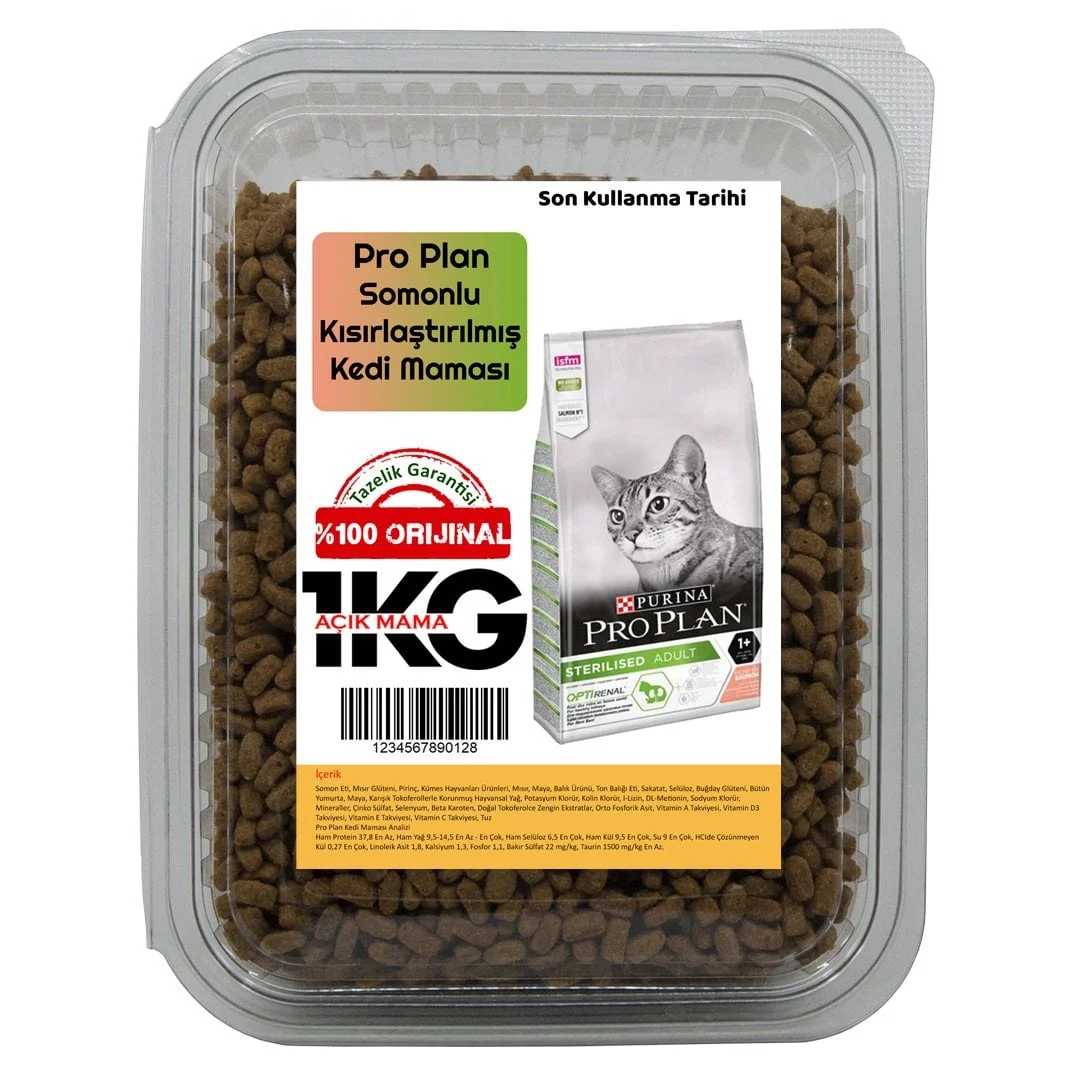 Pro Plan Somonlu Kısırlaştırılmış Kedi Maması 1 Kg (AÇIK PAKET)