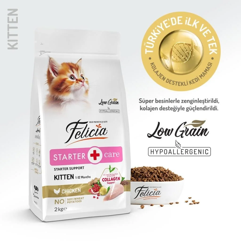 Felicia Yavru Tavuklu-Hamsili Kedi Maması 2 kg