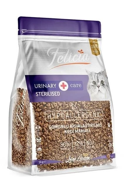 Felicia Az Tahıllı Kısırlaştırılmış Somonlu Yetişkin Kedi Maması 1 Kg (AÇIK PAKET)