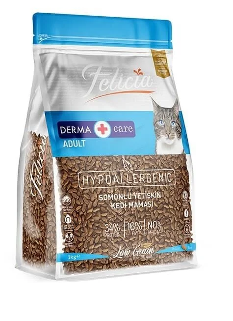 Felicia Az Tahıllı Somonlu Yetişkin Kedi Maması 1 Kg (AÇIK PAKET)