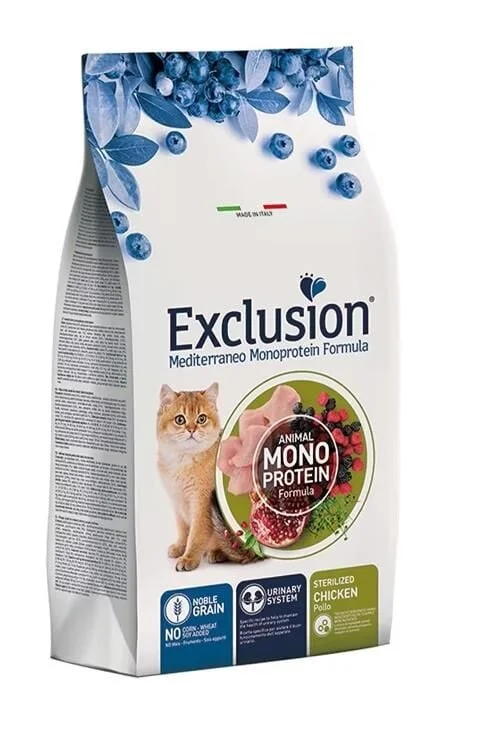 Exclusion Tavuklu ve Narlı Düşük Tahıllı Kısırlaştırılmış Kedi Maması 1,5 kg