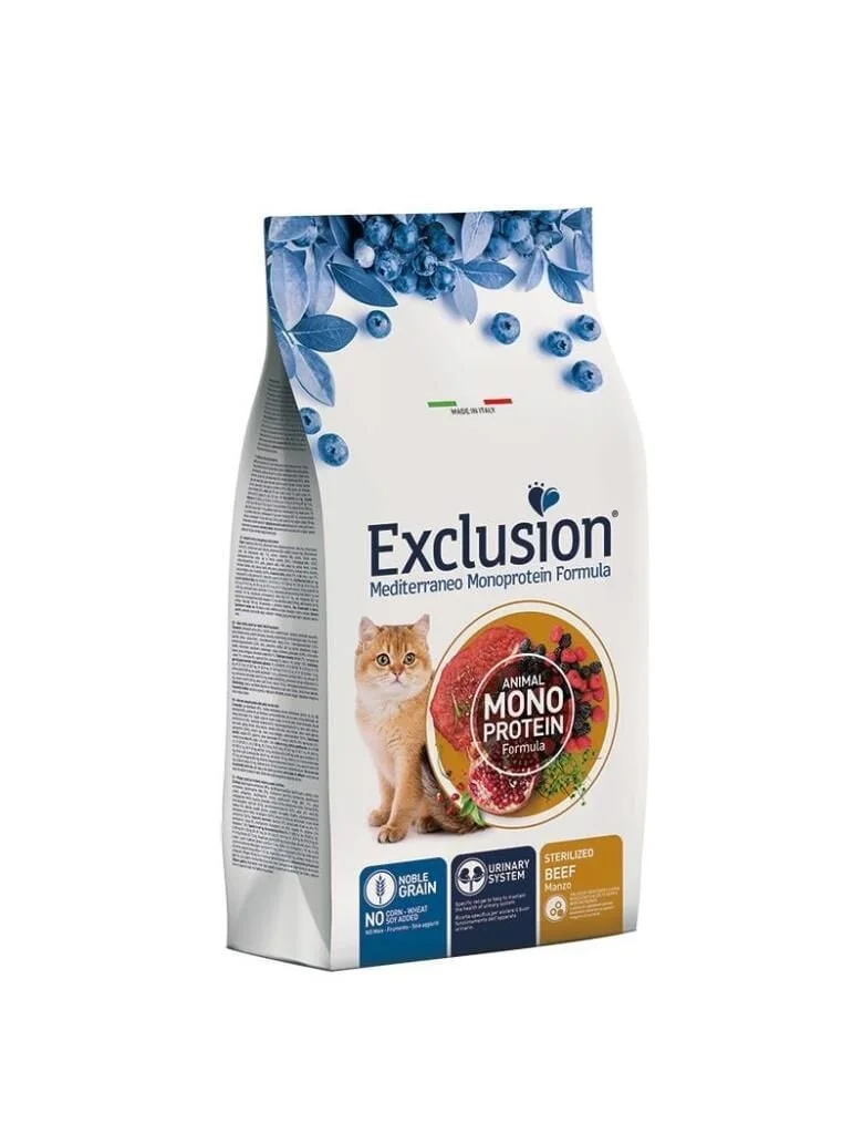 Exclusion Sığır Etli ve Narlı Düşük Tahıllı Kısırlaştırılmış Kedi Maması 1,5 Kg