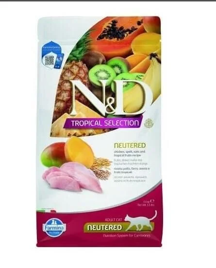 ND Tropical Tavuklu Kısır Kedi Maması 1.5 Kg