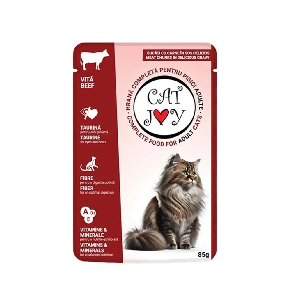 Cat Joy Biftekli Yetişkin Kedi Yaş Maması 85 Gr