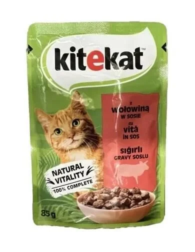Kitekat Sığırlı Kedi Yaş Maması 85 Gr (Gravy)