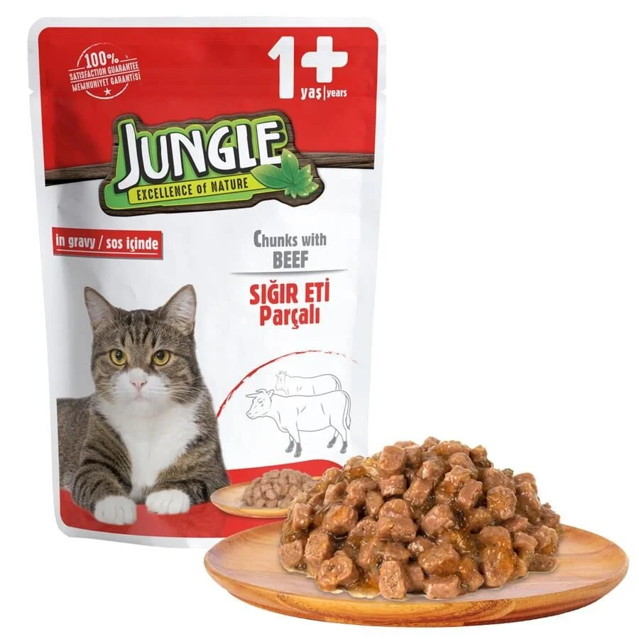 Jungle BiFtekli Kedi Pouch 100 Gr
