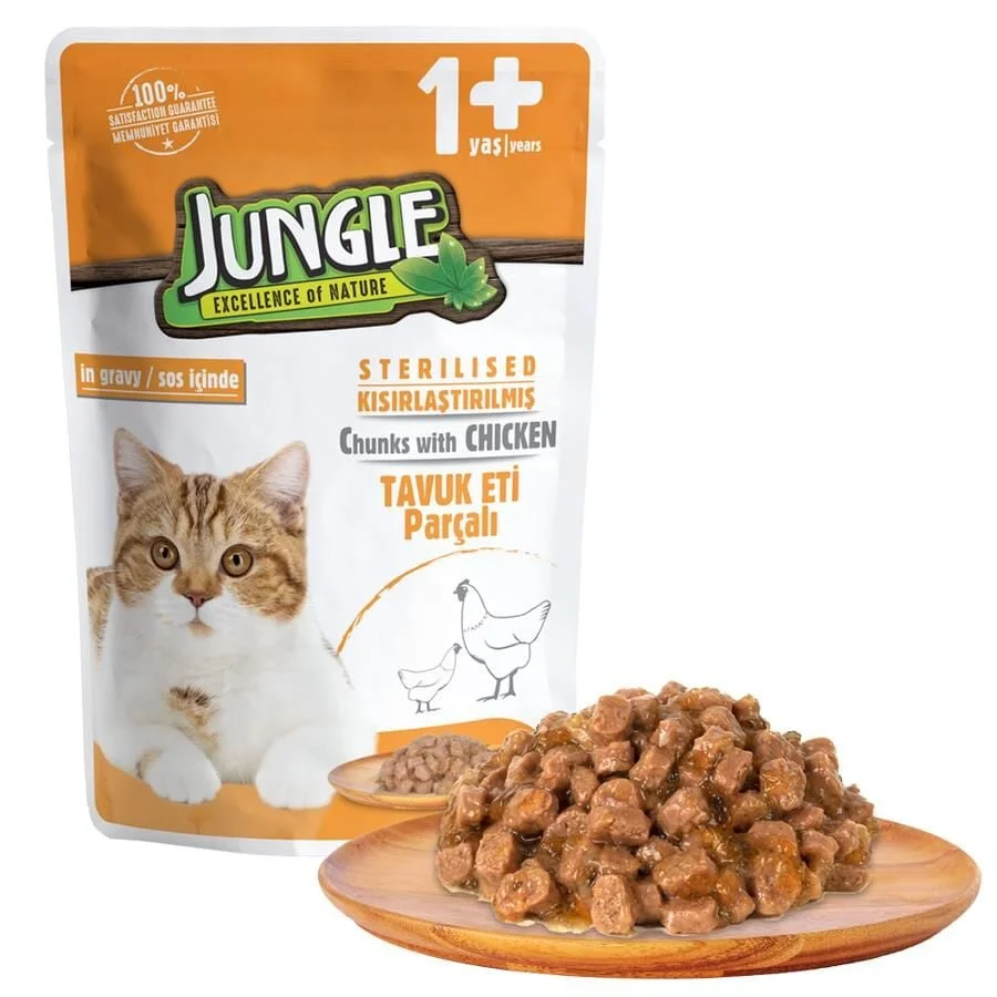 Jungle Tavuklu Kısır Kedi Pouch 100 Gr