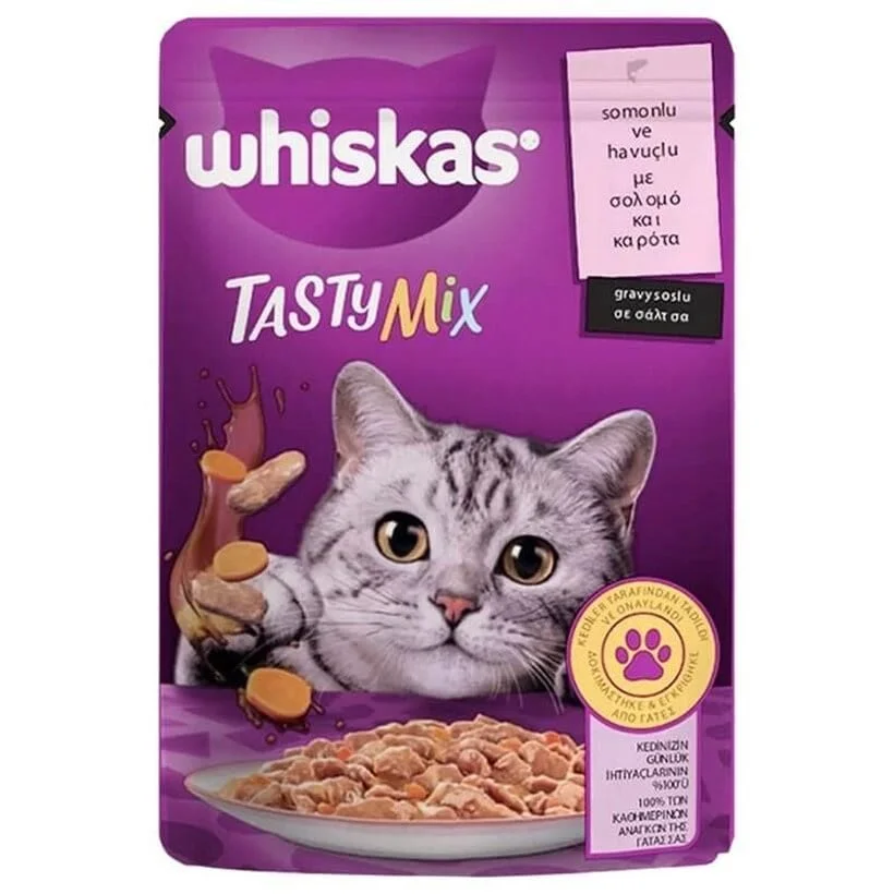 Whiskas Tasty Mix Somonlu Ve Havuçlu Kedi Konservesi 85 Gr