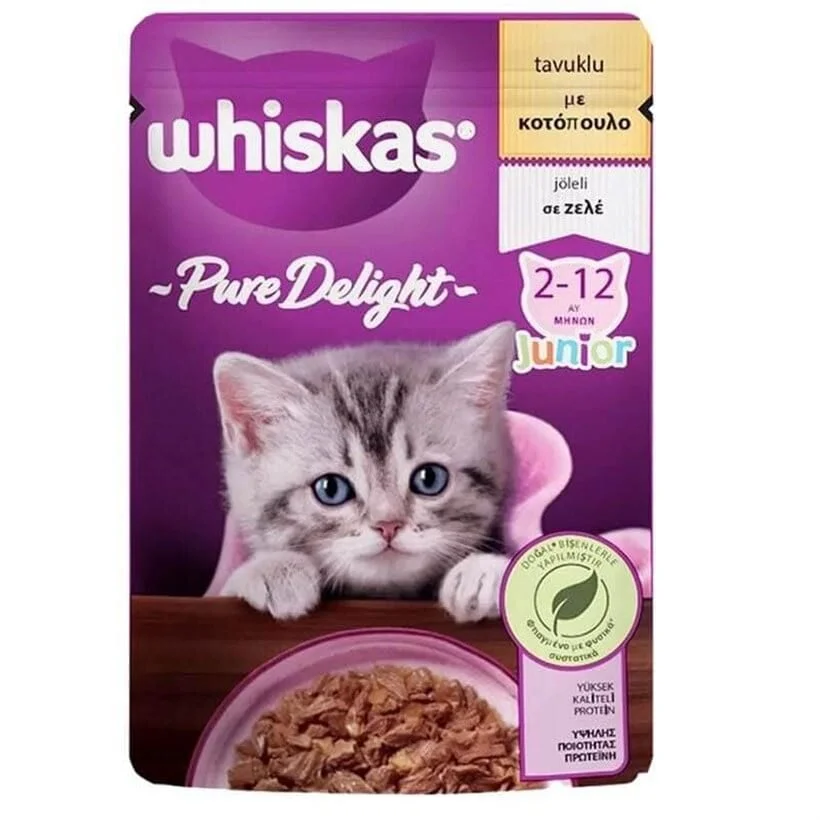 Whiskas Pure Delight Tavuklu Kedi Konservesi 85 Gr ( Yavru )