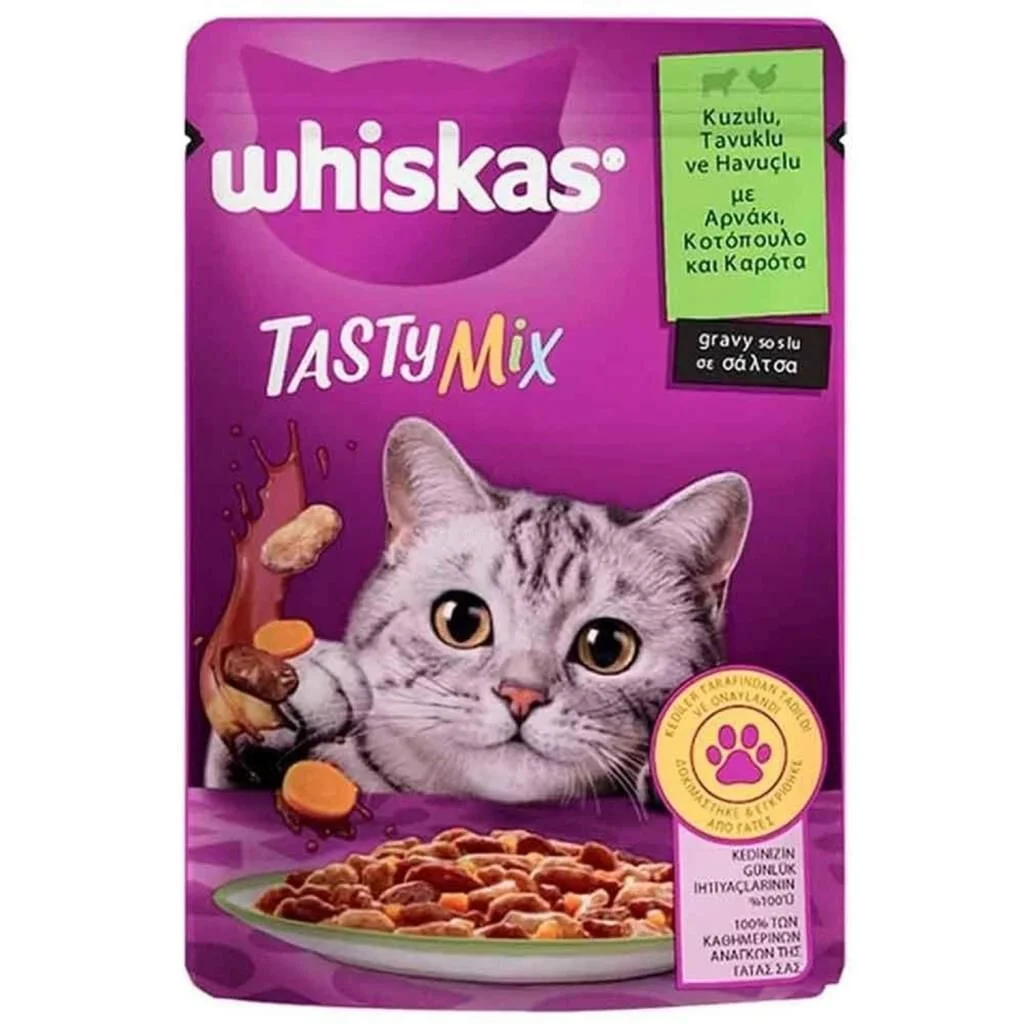 Whiskas Tasty Mix Kuzulu Tavuklu Ve Havuçlu Kedi Konservesi 85 Gr