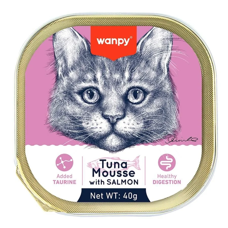 Wanpy Ton Balıklı-Somonlu Alutray Kedi Yaş Mama 40 g