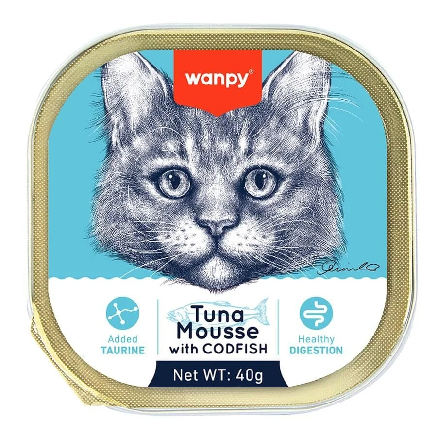 Wanpy Ton-Morina Balıklı Alutray Kedi Yaş Mama 40 g