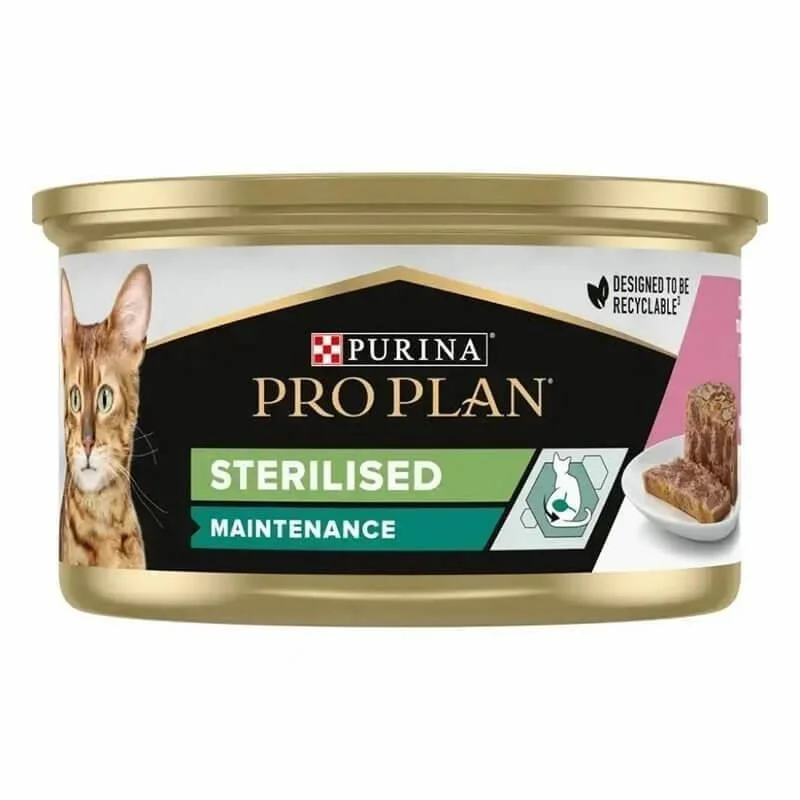 Pro plan  Kısırlaştırılmış Ton ve Somonlu Kedi Konservesi 85 Gr