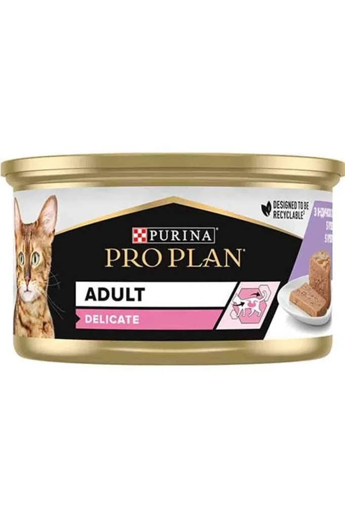 Pro Plan Delicate Hindi Etli Yetişkin Kedi Konservesi 85 gr