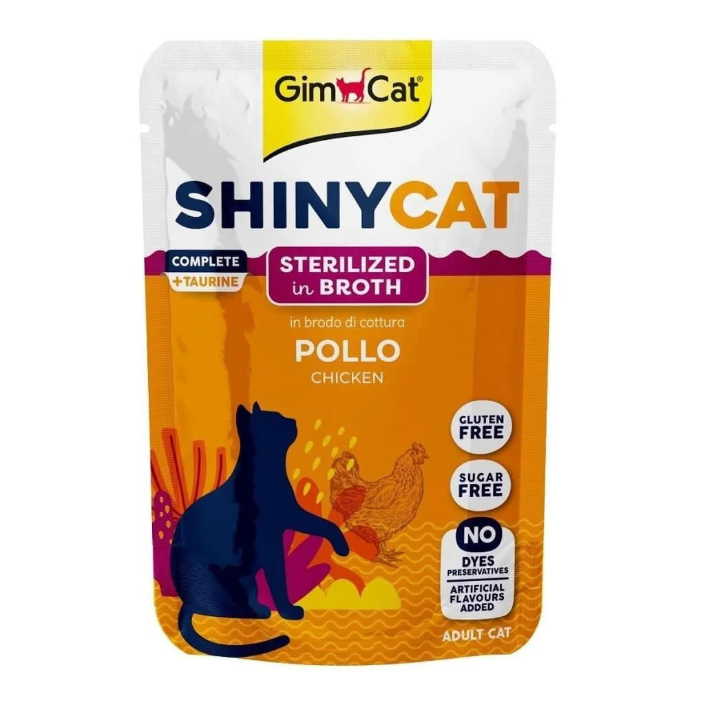Gimcat Shinycat Pouch Sterilized Tavuklu Kedi Yaş Maması 70 Gr